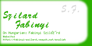 szilard fabinyi business card